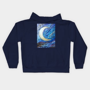 Abstract Moon Kids Hoodie